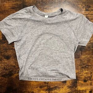 Lululemon Athletica swiftly tech cropped tee in grey